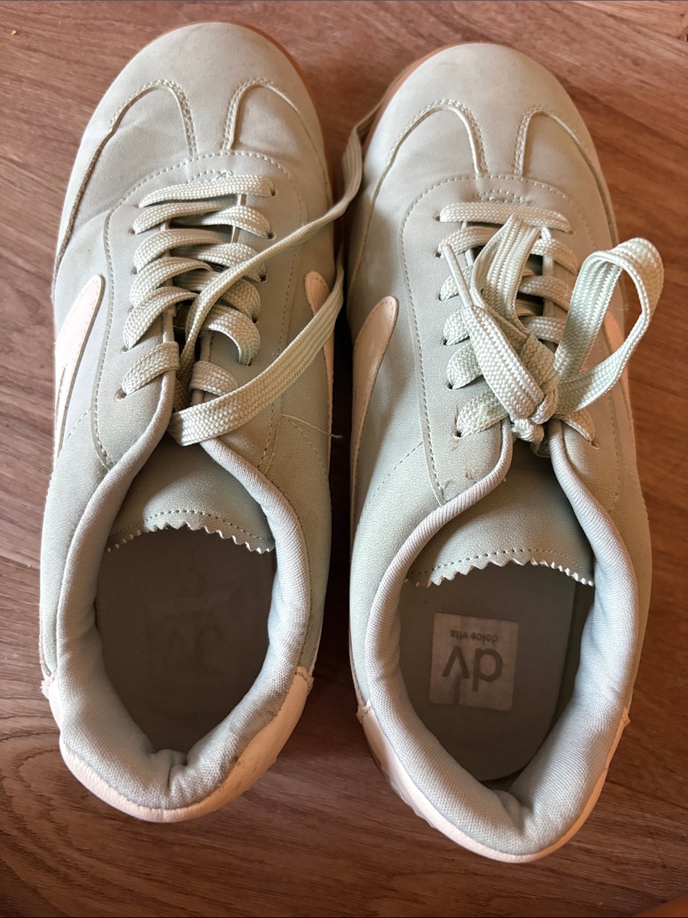 Casual mint green Sneakers with Subtle white Accent - Picture 1 of 4